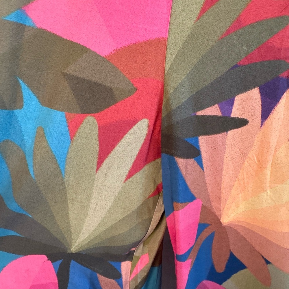 Farm Rio Anthropologie Multicolor Abstract Floral Carioca Winter Jumpsuit size S - Picture 8 of 16